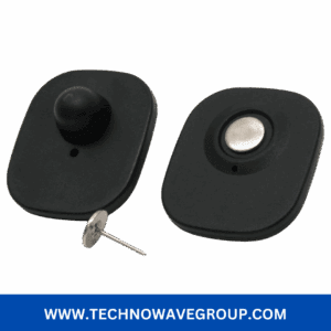 EAS Mini Tag Square Image HD Image showing Product to be sold in UAE Market